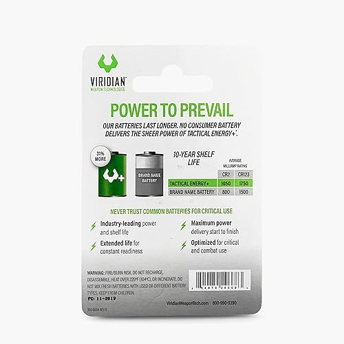 Miniatura 2 de Viridian CR2 Batería de litio 3 voltios paquete de 3