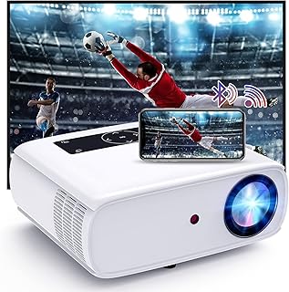 GROVIEW WiFi Projector, 5G Mini Projector 9000L Full HD Native 1080P Video Bluetooth Projector 4K, Portable Home Outdoor Wireless Mirroring Projector Compatible with iPhone/Android/TV Stick/HDMI/USB