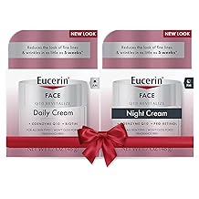 Eucerin Q10 Skin Care Set, Anti Wrinkle Daily Face Cream with Biotin (1.7 Oz) + Anti Wrinkle Night Cream with Pro-Retinol (1.7 Oz), Holiday Gifts for Self Care for All Skin Types