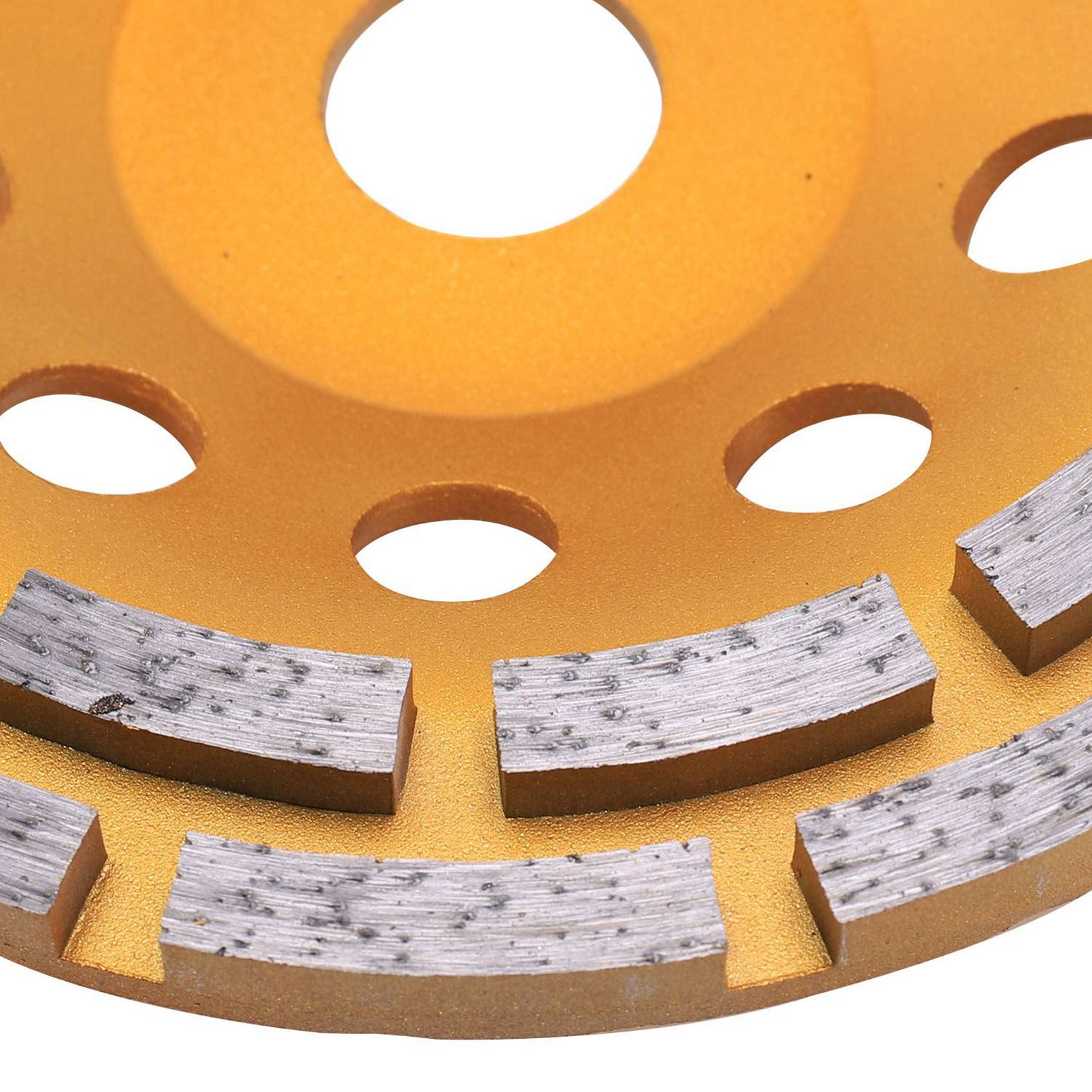 3piezas 150 mm 7 Pulgadas Diamante Segmento de 2 Muela Abrasiva Disco de Lijado Lijadora Amoladora Copa Herramientas Abrasivas 22 mm Agujero para Concreto Granito