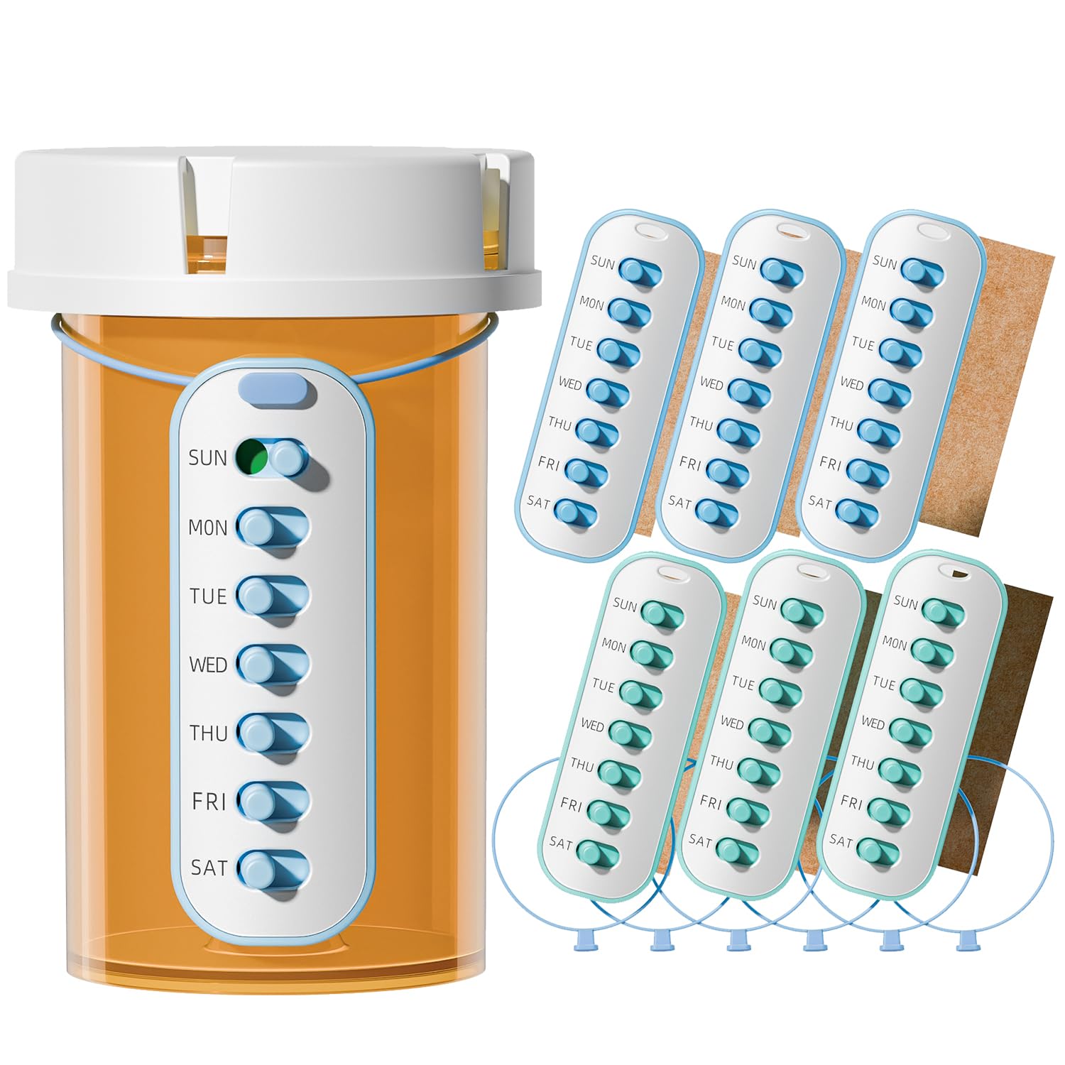 Odaro Pill Reminder, Lanyard or Sticker Pill Tracker, 2 Pack — Amazon image 10