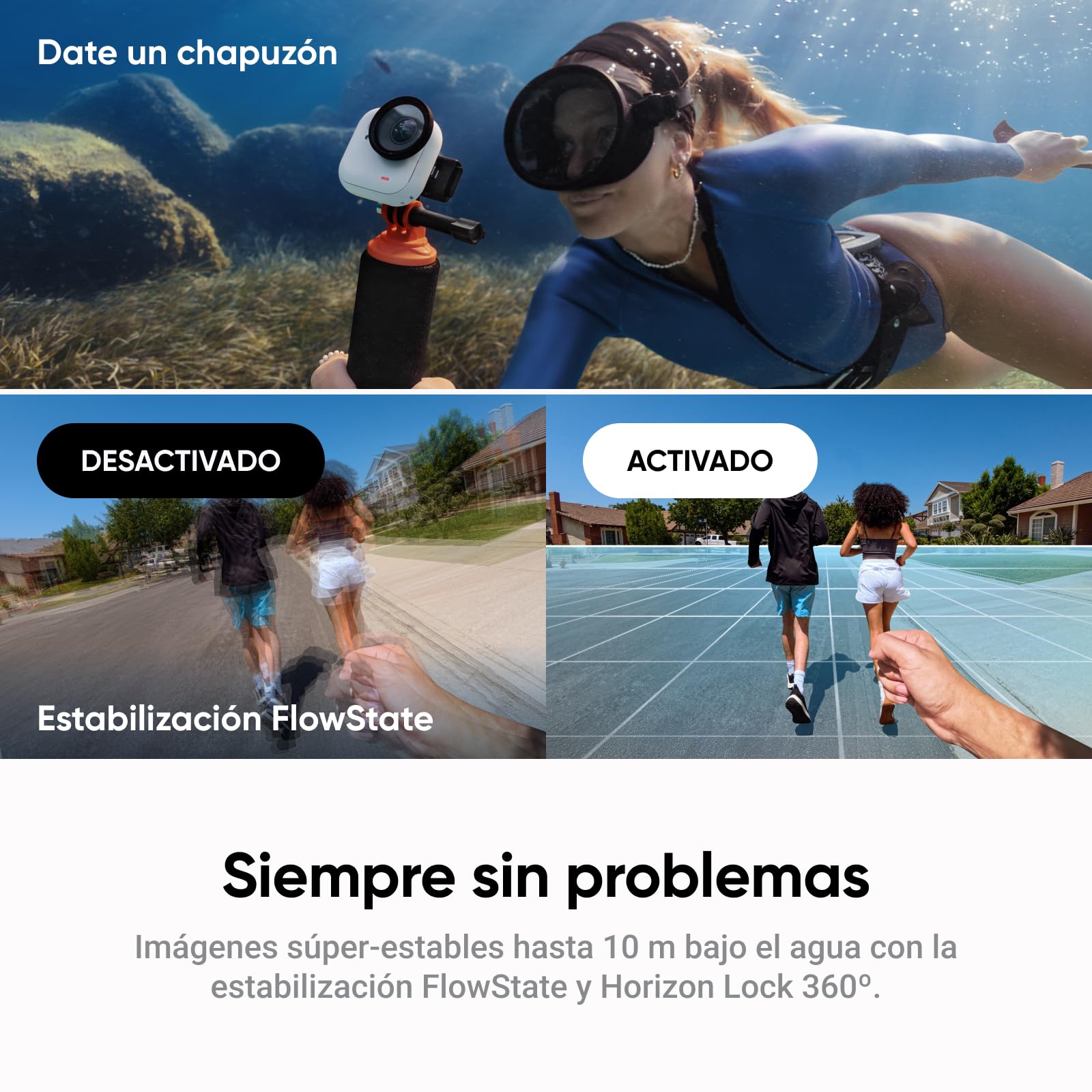 Insta360 GO Ultra Paquete de Ciclismo Negro Medianoche- Pequeña cámara 4K Manos Libres, Ligera y Portable, Excelencia con Poca luz, Montaje polivalente, FlowState, 200 min de batería, Bici