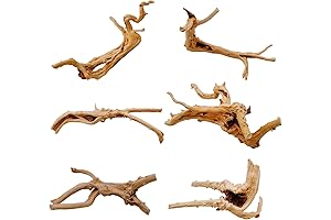 Hamiledyi Manzanita Driftwood Natural Aquarium Fish Tank Habitat(6 pcs, 6-8 inch)