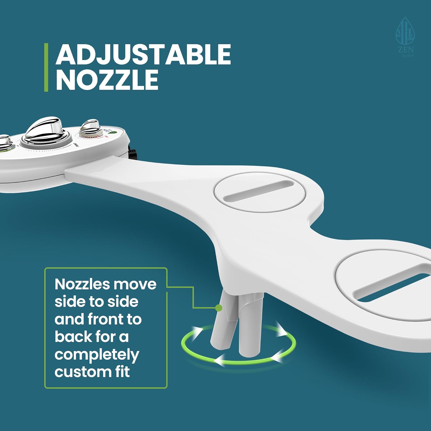 Warm Hot and Cold Bidet Attachment- Dual Nozzle Warm Water Bidet Attachment for Toilet with Self-Cleaning Nozzles and Ceramic Valves - Easy to Install Bidet with Picture Instructions