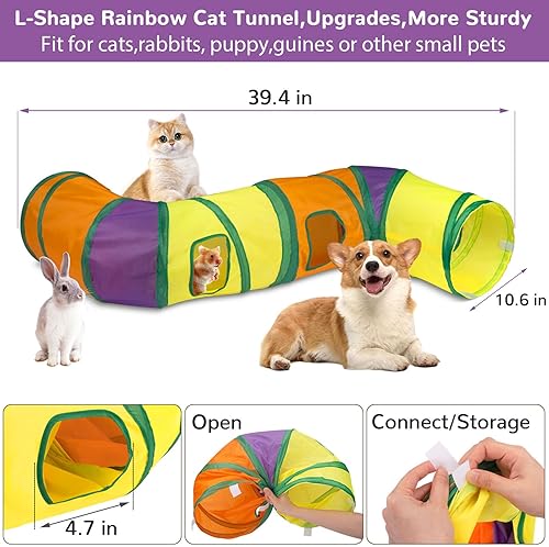 Miniatura 6 de Retro Shaw Juguetes de hierba gatera para masticar, 3 piezas y juguetes de túnel para gatos, paquete de 33 unidades, juguetes para gatos, paquete de