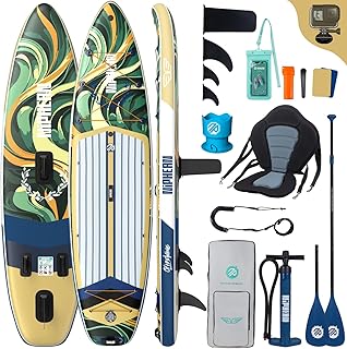 Niphean (Extra Groß) Stand Up Paddling Board, SUP für 2+1 Personen/Familien, SUP Board mit (Anfängergeeignet) Balancierflügel, wasserdichte Handyhülle, Stand Up Paddle Board for Adults, Geschenkideen