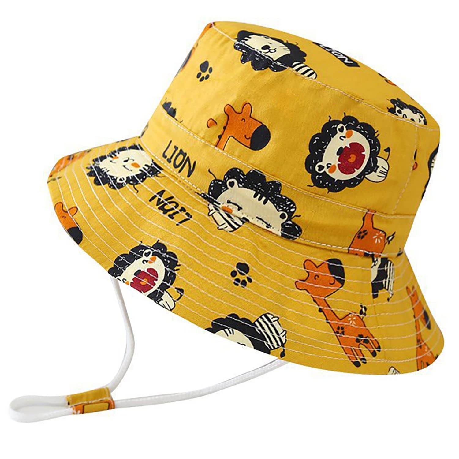 Rayson Sombrero de Pescador para Niños Gorra de Cubo Verano Chicos Niñas Ajustable Pescador Gorros de Verano Sol de Cartoon Bucket Hat