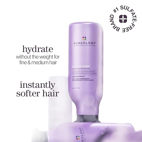 Miniatura 9 de Pureology Hydrate Sheer Nourishing Conditioner  For Fine, Dry Color Treated Hair  Sulfate-Free  Vegan
