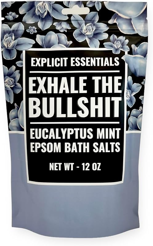 Sais de banho de Epsom Explicit Essentials com fragrância de eucalipto e menta, 340 g