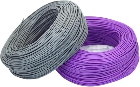 Aluminium Wire Wire and Cable Silicone 10AWG 12AWG 14AWG 16AWG 18AWG 20AWG 2.5mm 0.75 Square Millimeter Silicone WireGray Purple,10M_15 AWG 1.5MM