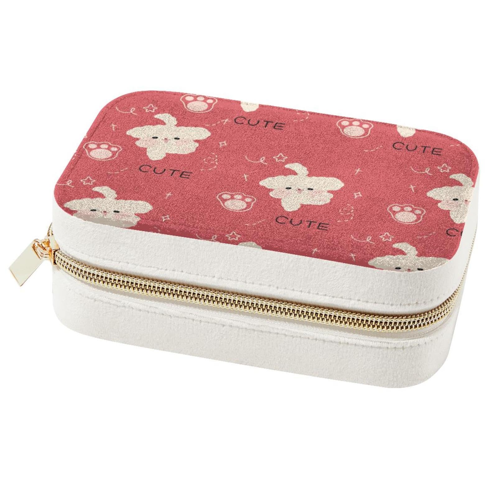 Boîte à bijoux cadeau demoiselle d'honneur, présentoir portable en forme de chien mignon