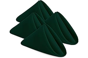 Utopia Home Luxurious Emerald Green Dinner Napkins