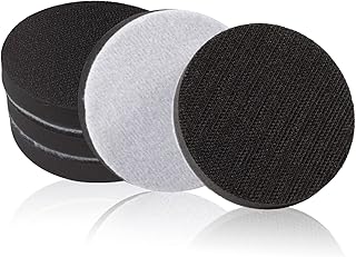 LEONTOOL 5 Pack 3 Inch Hook and Loop Soft Foam Buffering Pad, Sponge Cushion Buffer Backing Pad No Hole, 75 mm for Sanding Pad