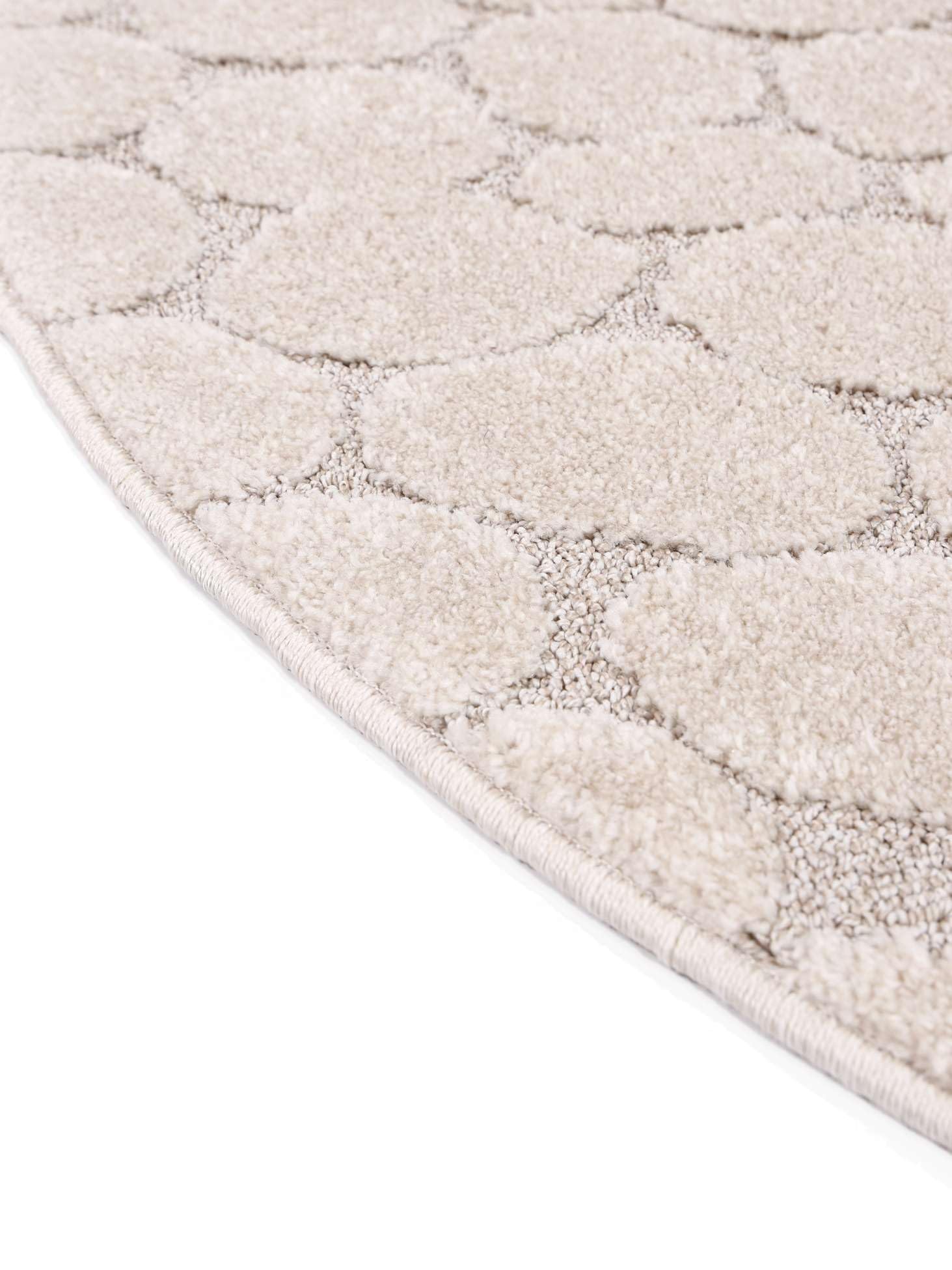 RugVista Lollo Lamm Tapis pour Enfants, Ø 100 cm, Greige/Beige