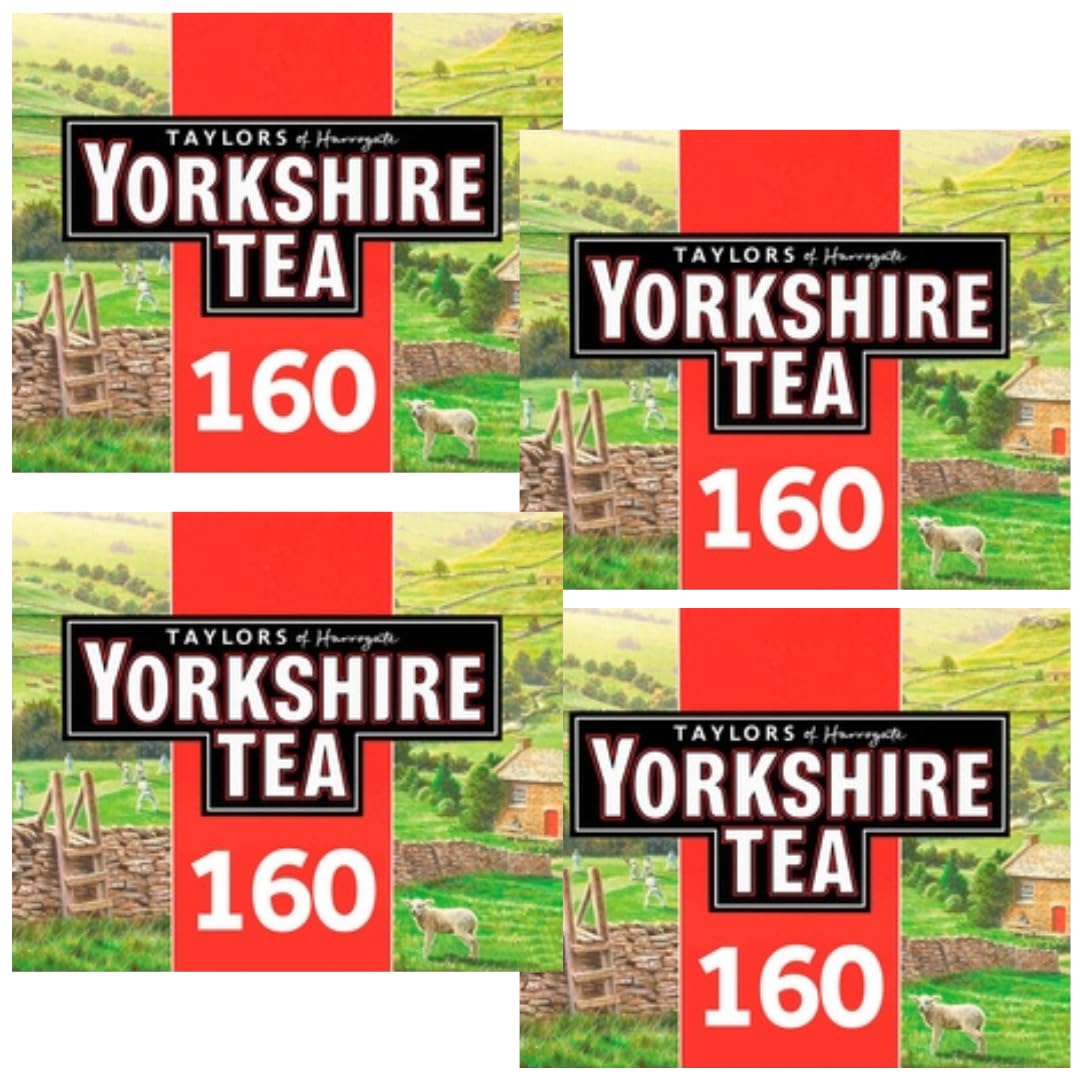 Black Tea Bundle with Taylor of Harrogate Bags 160 Bag Pack 500g (4 Pack)