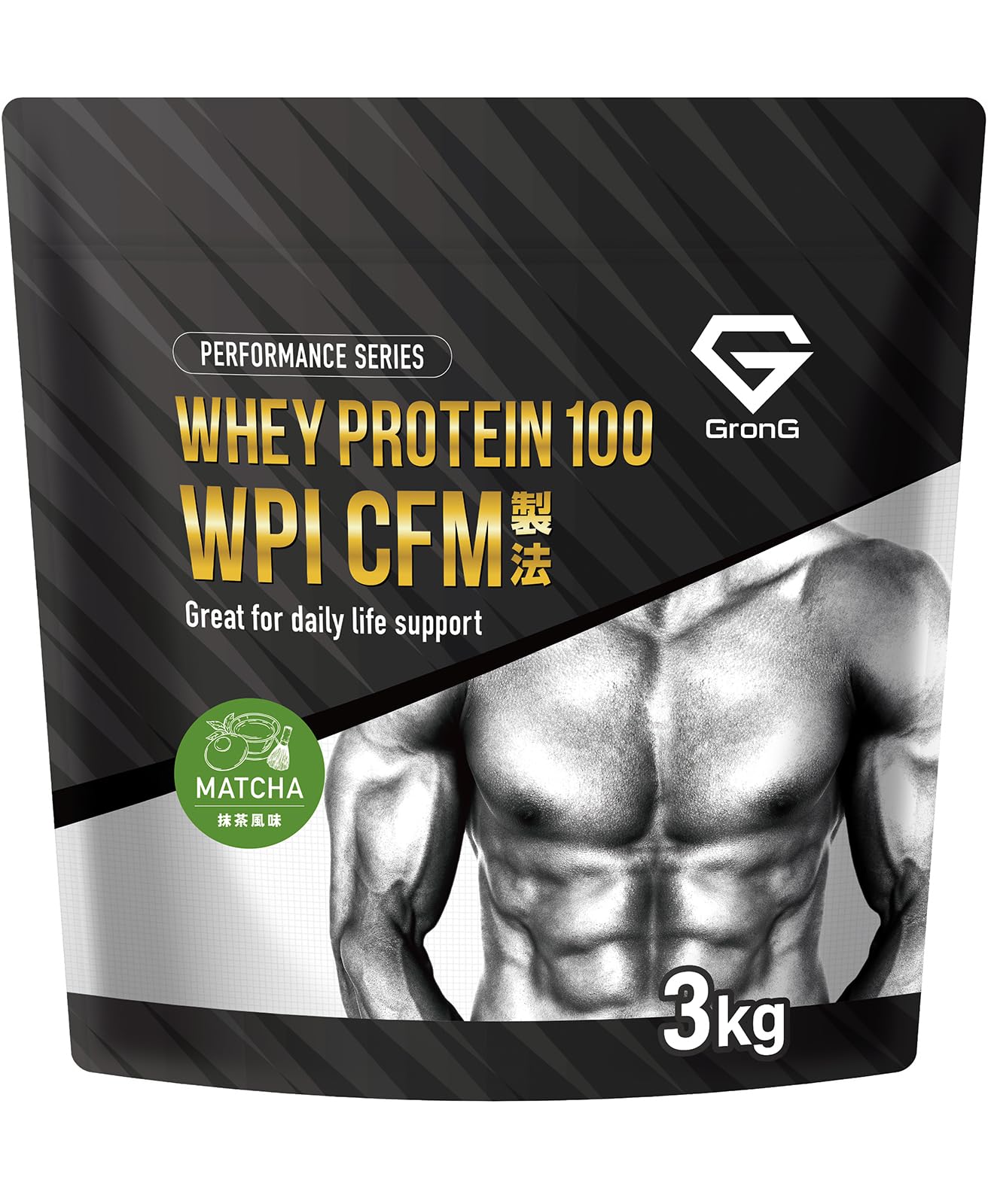 Amazon | グロング WPI プロテイン 3kg ホエイプロテイン 抹茶 
