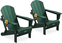 Vista 123 de SERWALL - Silla plegable Adirondack para patio, jardín, exterior, resistente a la intemperie, sillas para hoguera, color naranja