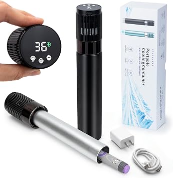YOUSHARES Portable Electric Insulin Cooler Travel Case TSA Approved-Black