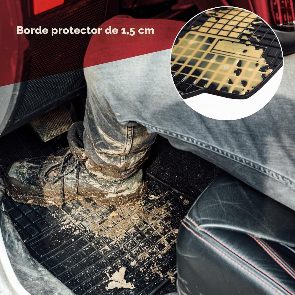 FROGUM El Toro Alfombrillas para coche para todo el año para Citroën Jumpy II 2007-2016, para Fiat Scudo II 2006-2016, para Peugeot Expert II 2006-2016, para Toyota Proace I 2013-16 | Matériau durable