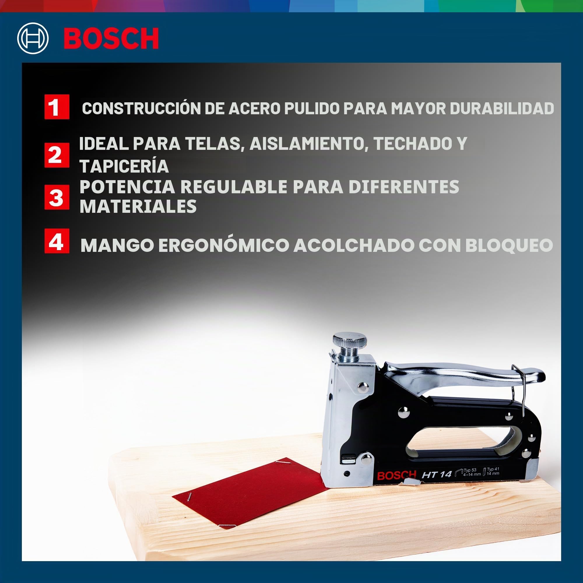 Bosch 0 603 038 001 - Grapadora manual HT 14 - - - 0603038001 (pack de 1)