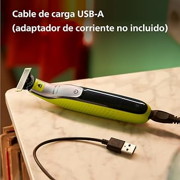 Philips OneBlade 360 Hybrid Shaver, Electric Barber and Shaver, 2 360 Blades, 5-in-1 Adjustable Guide Comb (Model QP2734/30)