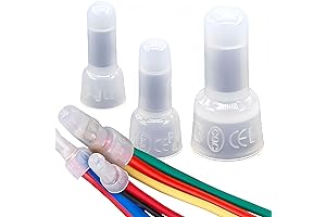 300PCS Electrical Caps For Wires Closed End Crimp Connector 26-12 AWG Nylon...