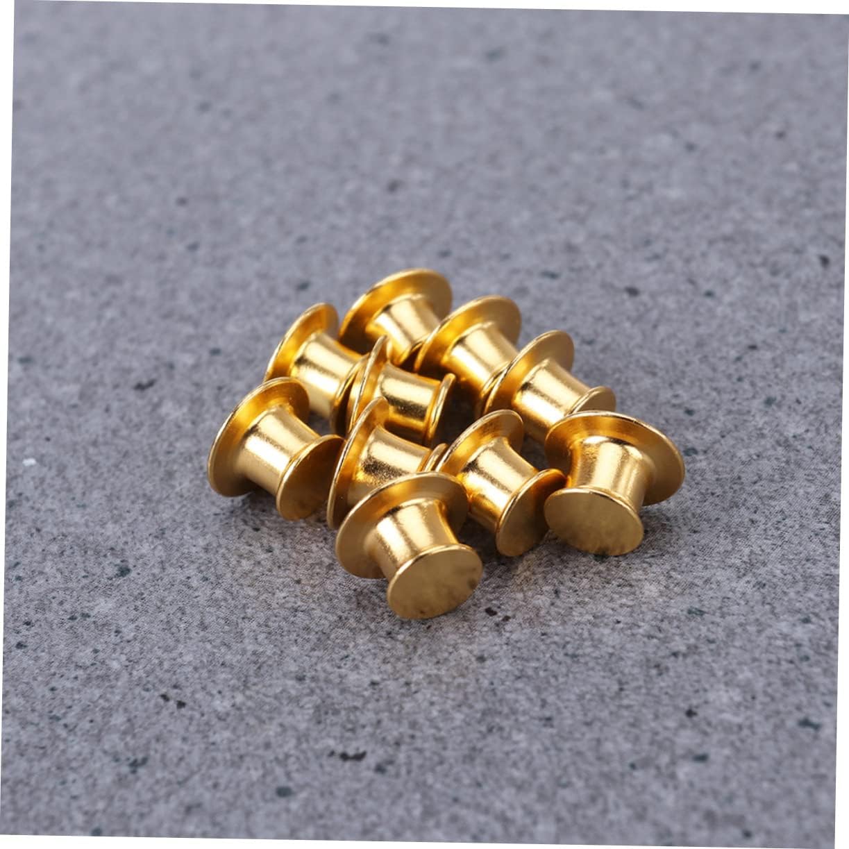 TEHAUX 75pcs Metal Pin Keepers Locking Clasp for Badges and Crafts Gold Flat Head Alloy Locking Pins for Enamel Name Tags and DIY Projects