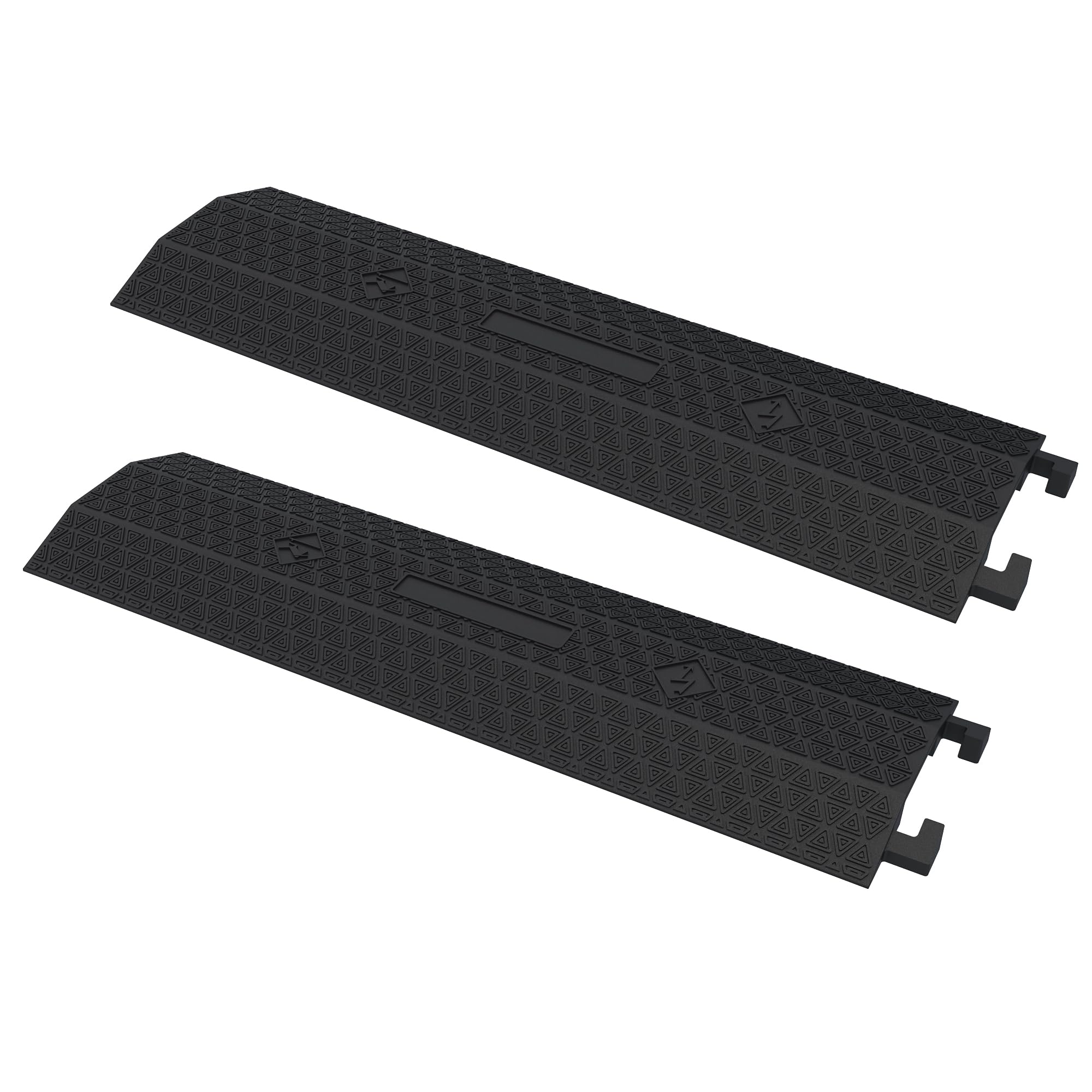 PVC Kabelbrücke,Schwarz,kabelkanal boden,verdrahtungskanal,Kabelschutz und Verhinderung von Stolperfallen (96x27x4 cm(2 Stück))