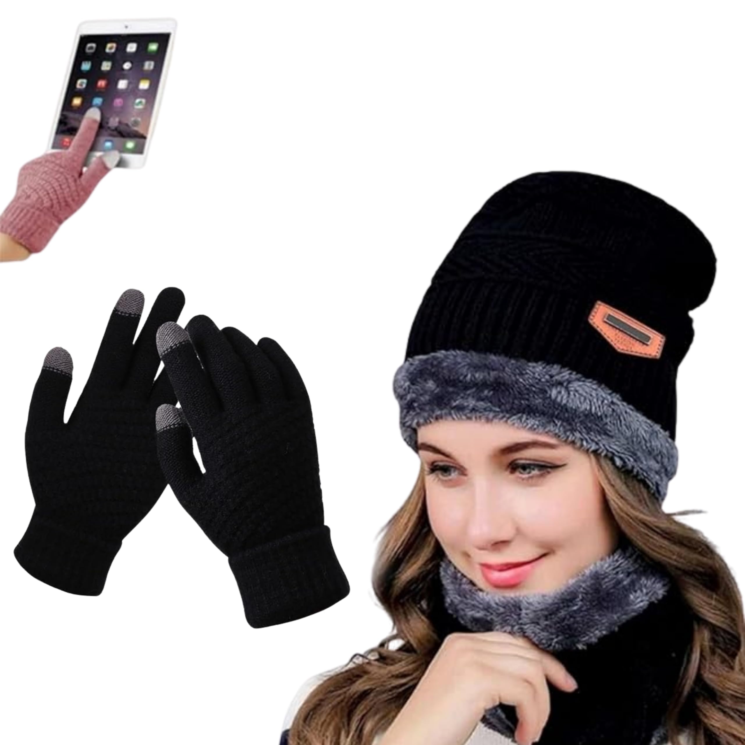 Tomorrow Winter Hat & Gloves Set | Beanie and Gloves Set For Women | Stylish Winter Wardrobe Addition | Ideal for Outdoor Adventures and Cold Weather Protection