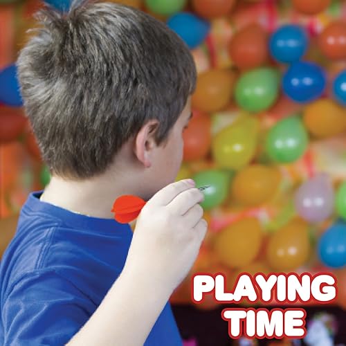 Miniatura 7 de Gamie Juego de juego de estanque de patos y dardos para niños, incluye 20 patos de plástico con números y piscina inflable de 3 x 6 pulgadas e