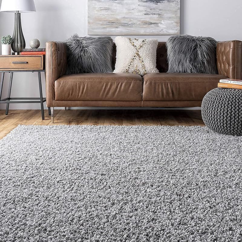 Image of F & B Rugs Luxurious Luck high Density Thick & Soft Shaggy Carpet Microfiber 2 Inch Pile Height 5 x 8 feet
