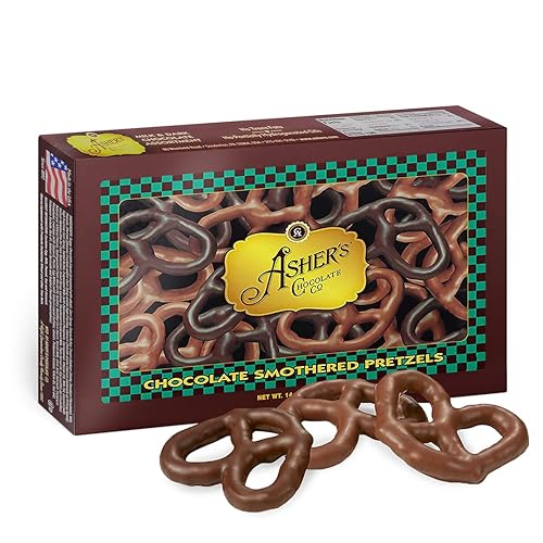 Miniatura 8 de Ashers Chocolates Surtido de pretzels cubiertos de chocolate dulces gourmet y salados pequeños lotes de chocolate Kosher propiedad familiar desde