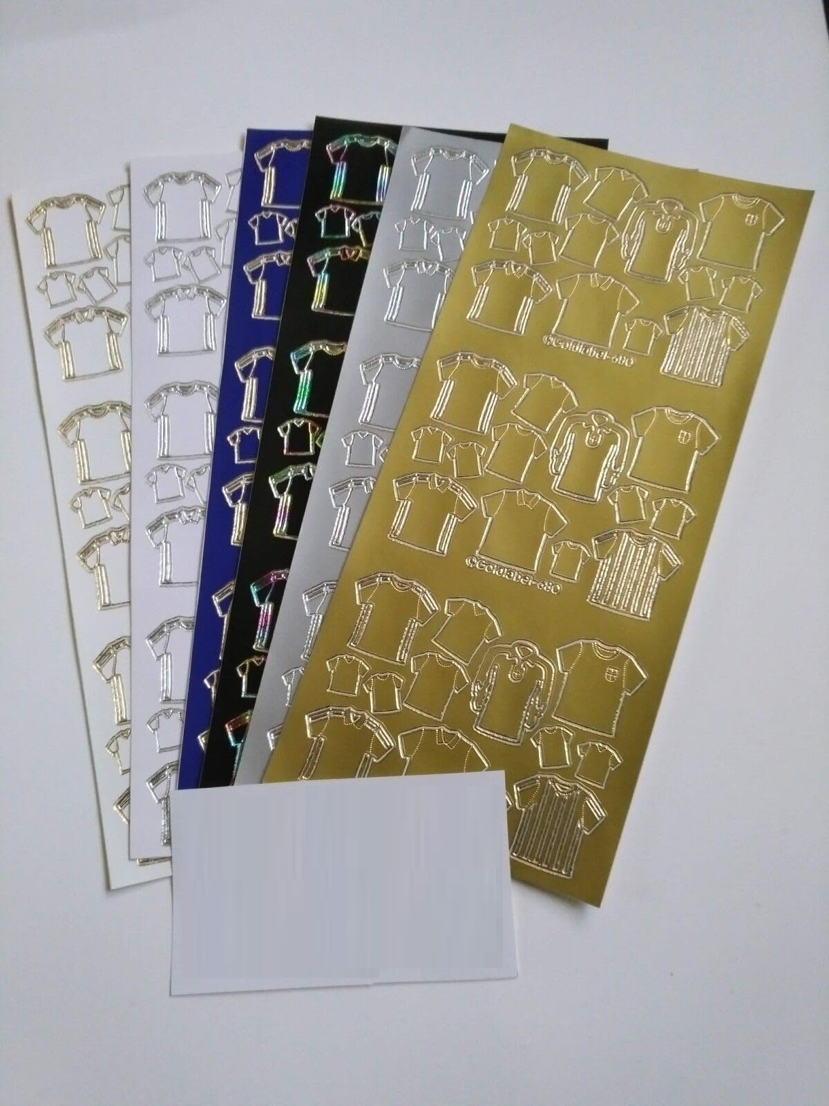 TRTO 1Pcs Blue Color Men Boys Football Shirts Peel Off Stickers Easy to Use and Useful for Decorations