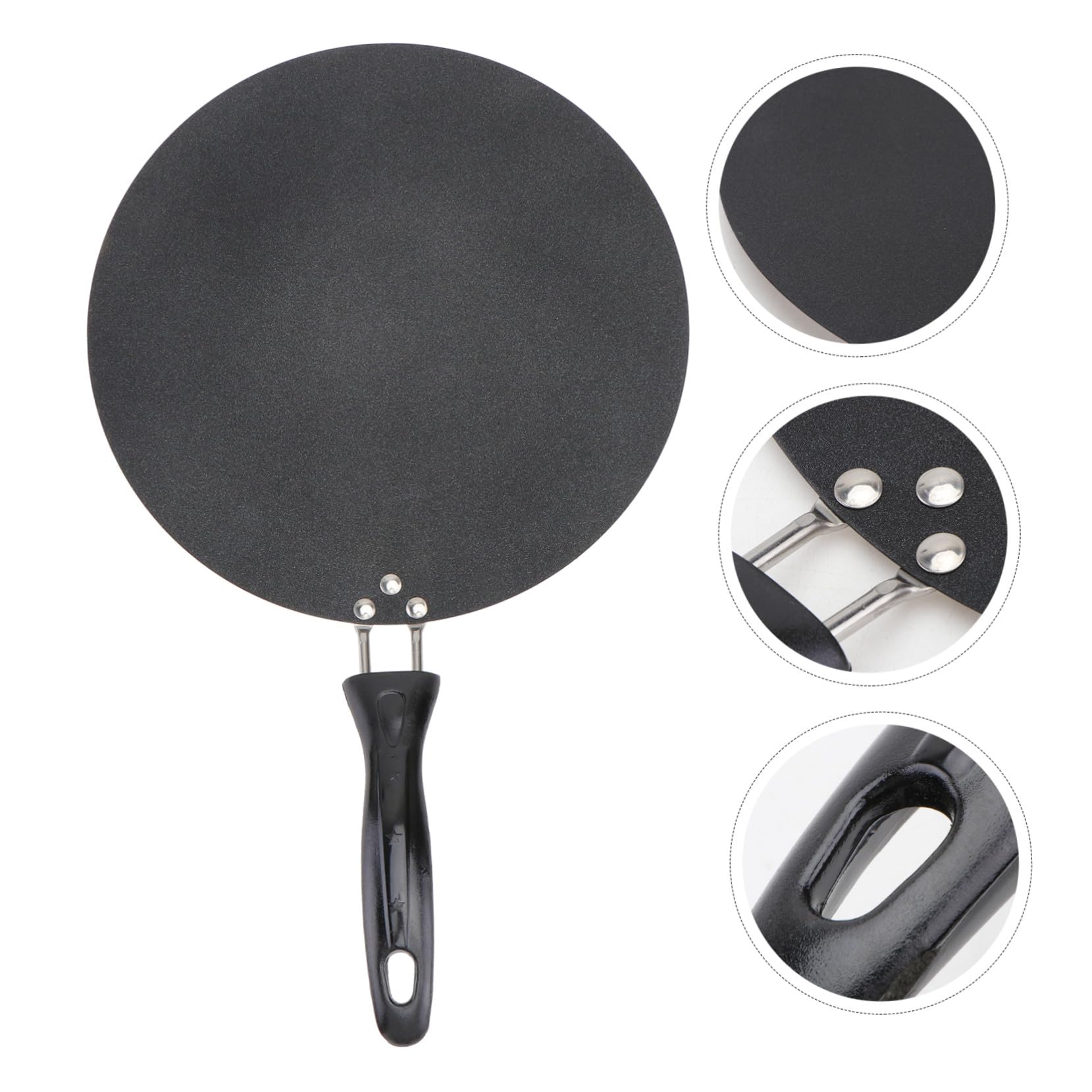 Cabilock Sartén Antiadherente Hierro para Tortillas y Bistec, Compatible Inducción y Gas, Tamaño Mediano, Utensilio Cocina Doméstica para Freír y Asar, Uso en Hogar
