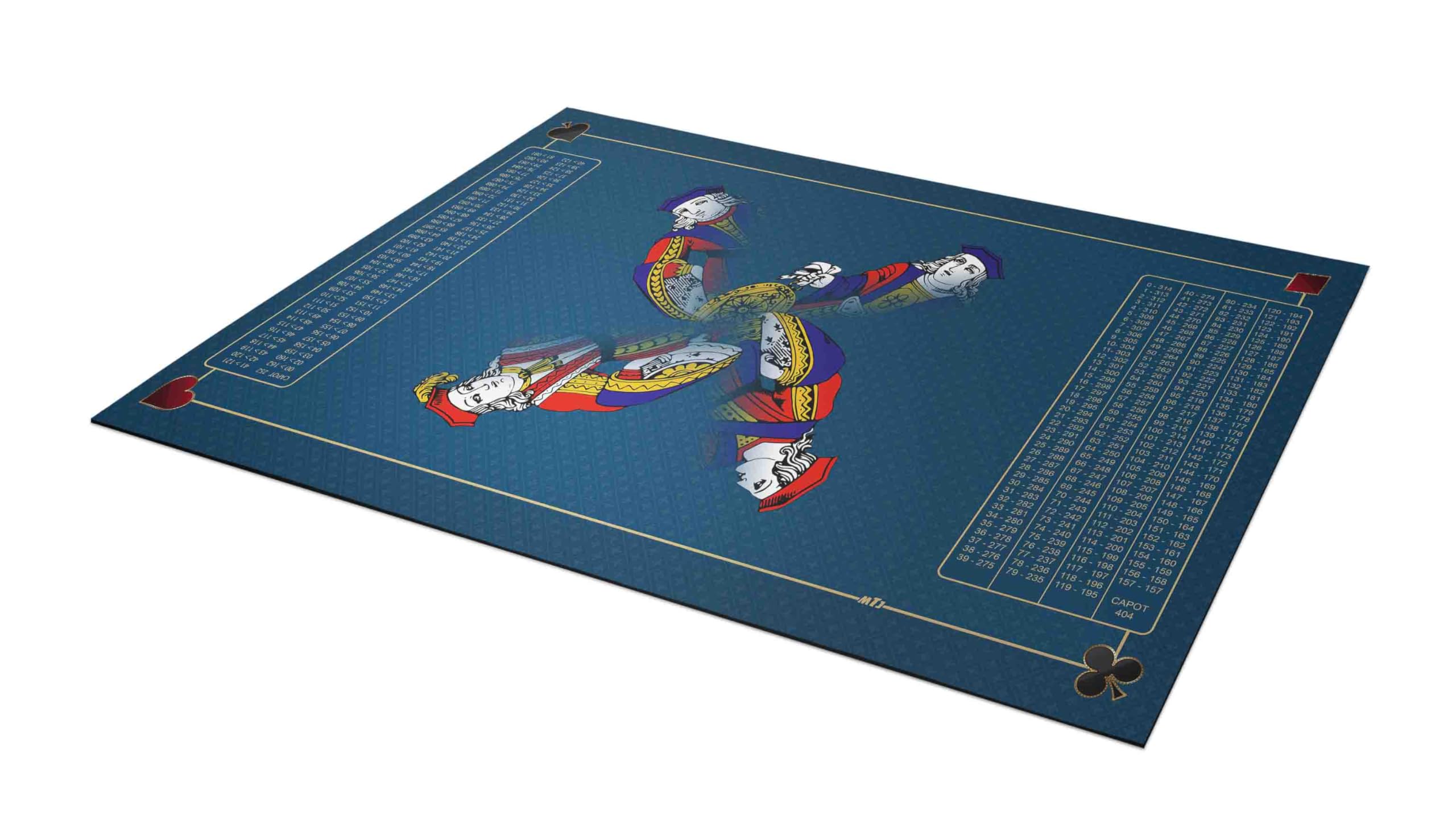 Tapis De Belote MTJ Prestige - 100x60 Cm, Jersey Néoprène, Fabriqué En France, Motif Sanglier