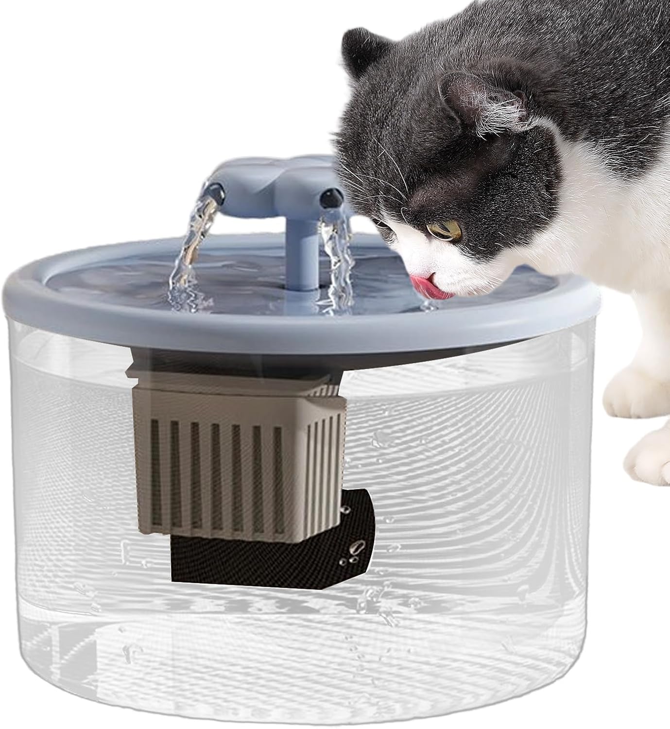 Cat Fountain - Automatic Cats Water Fountains, Portable Pet Waters Dispenser | Quiet Circulating Dog Drinking Bowl, Indoor Pets Hydration Station for Home Kitchen Bedroom Apartment Dogs Kittens