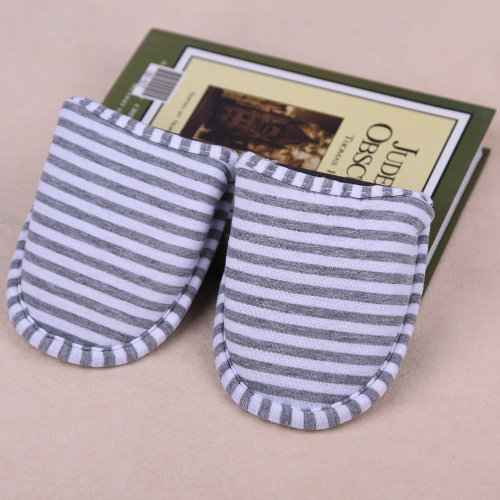 VGEBY Travel Portable Foldable Reusable Indoor Soft Cotton Anti-Slip Slippers for Home Hotel House Slippers - Image 4