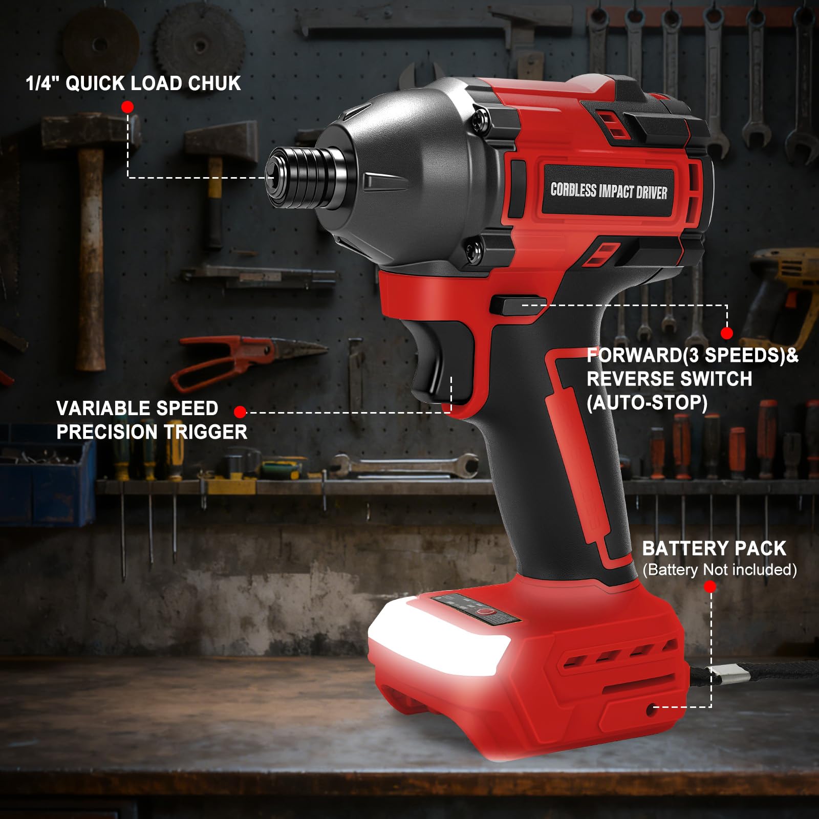Amazon | コードレスインパクトドライバー 1/4インチ Milwaukee 18V