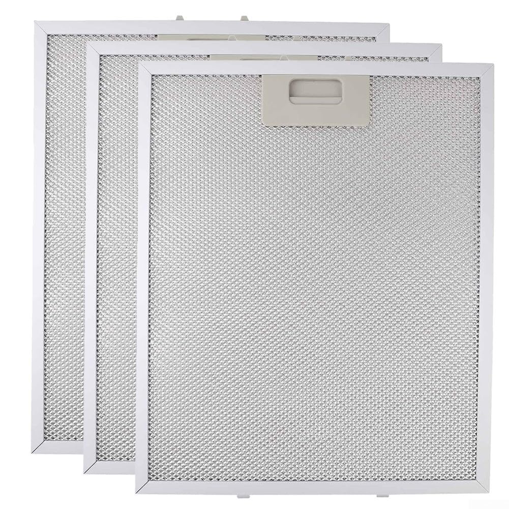3 filtros de aluminio para campana extractora de malla metálica, filtros de campana extractora para la mayoría de campanas y rejillas de ventilación, 340 x 280 x 9 mm
