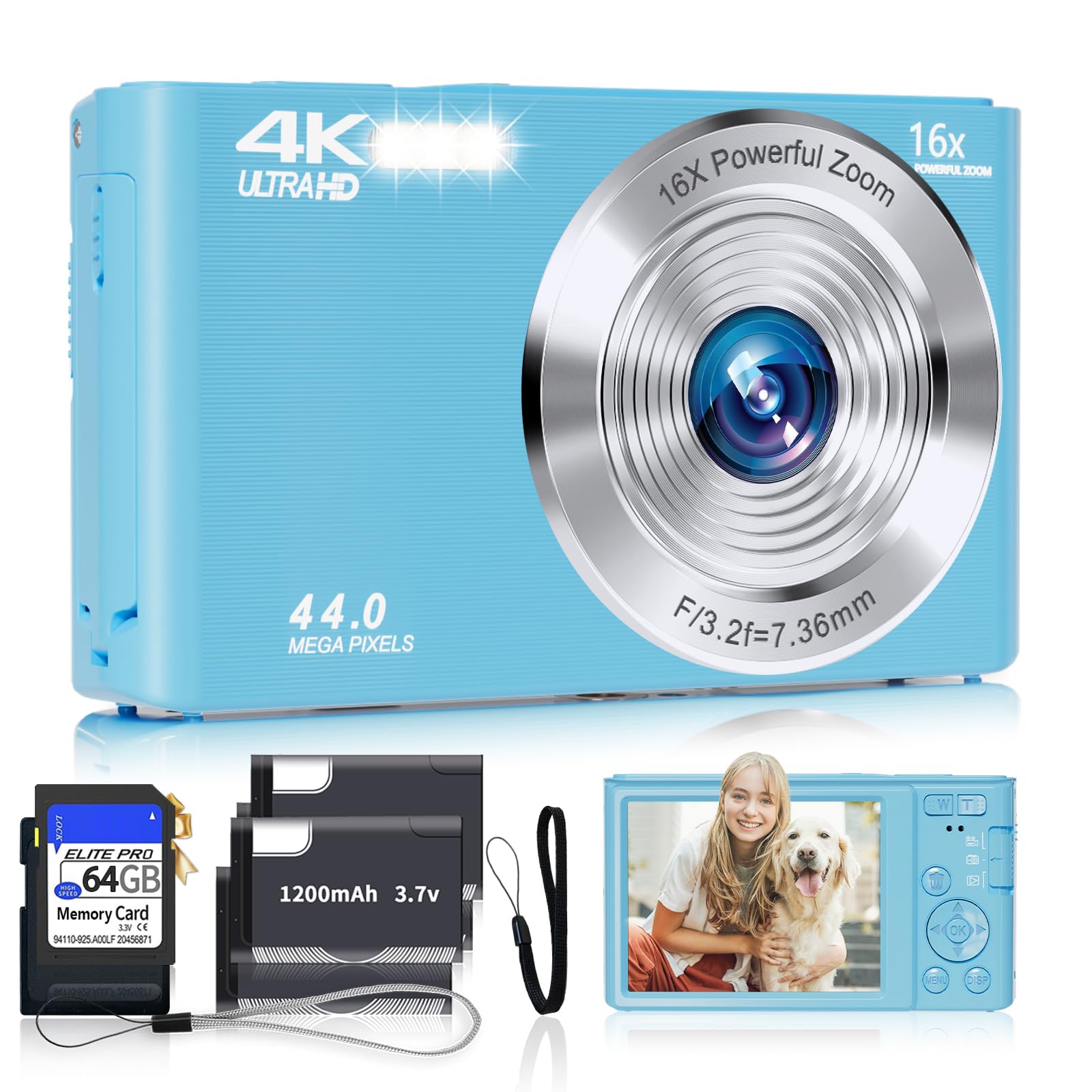 4K Ultra HD デジタルカメラ 48MP 16倍ズーム Amazon | 4Kデジタルカメラ、48MPオートフォーカスコンパクト