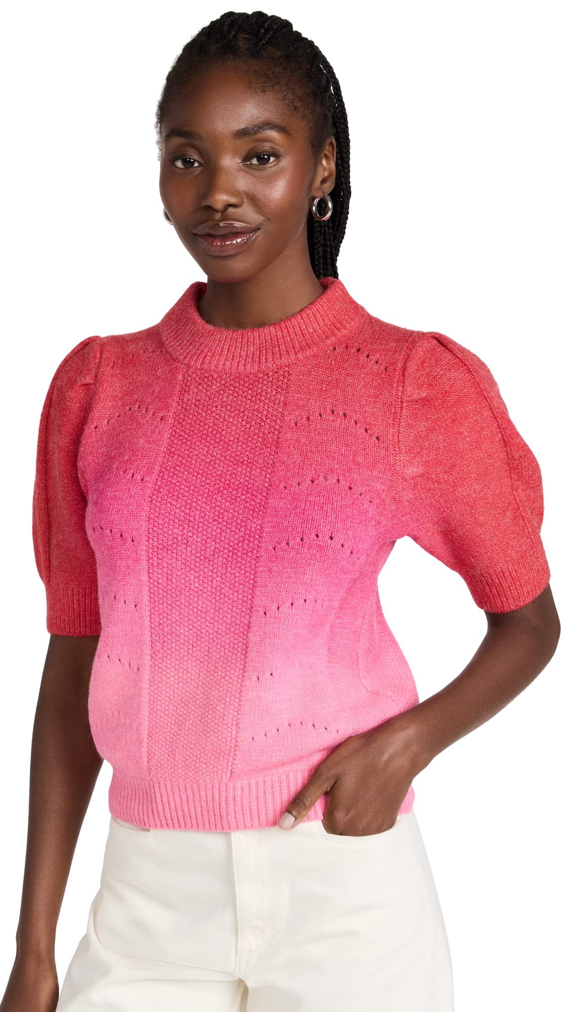 English FactoryWomen's Short Sleeve Pullover Sweater