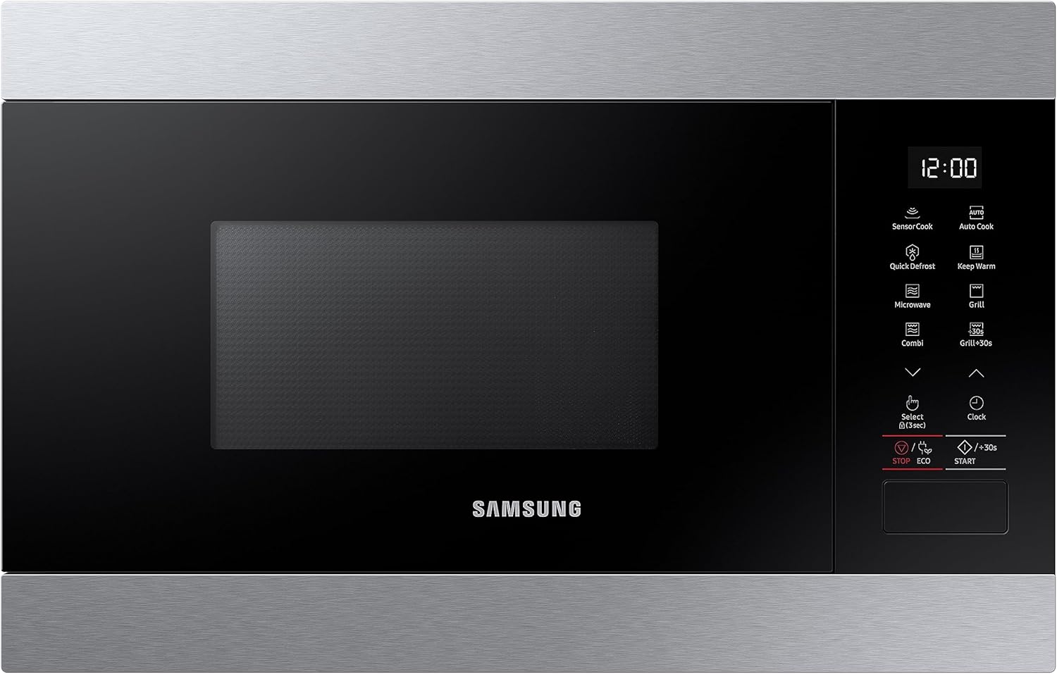 Samsung Built In Microwave, 850W, Capacity: 22 Litre, Colour: Silver, MG22M8274AT