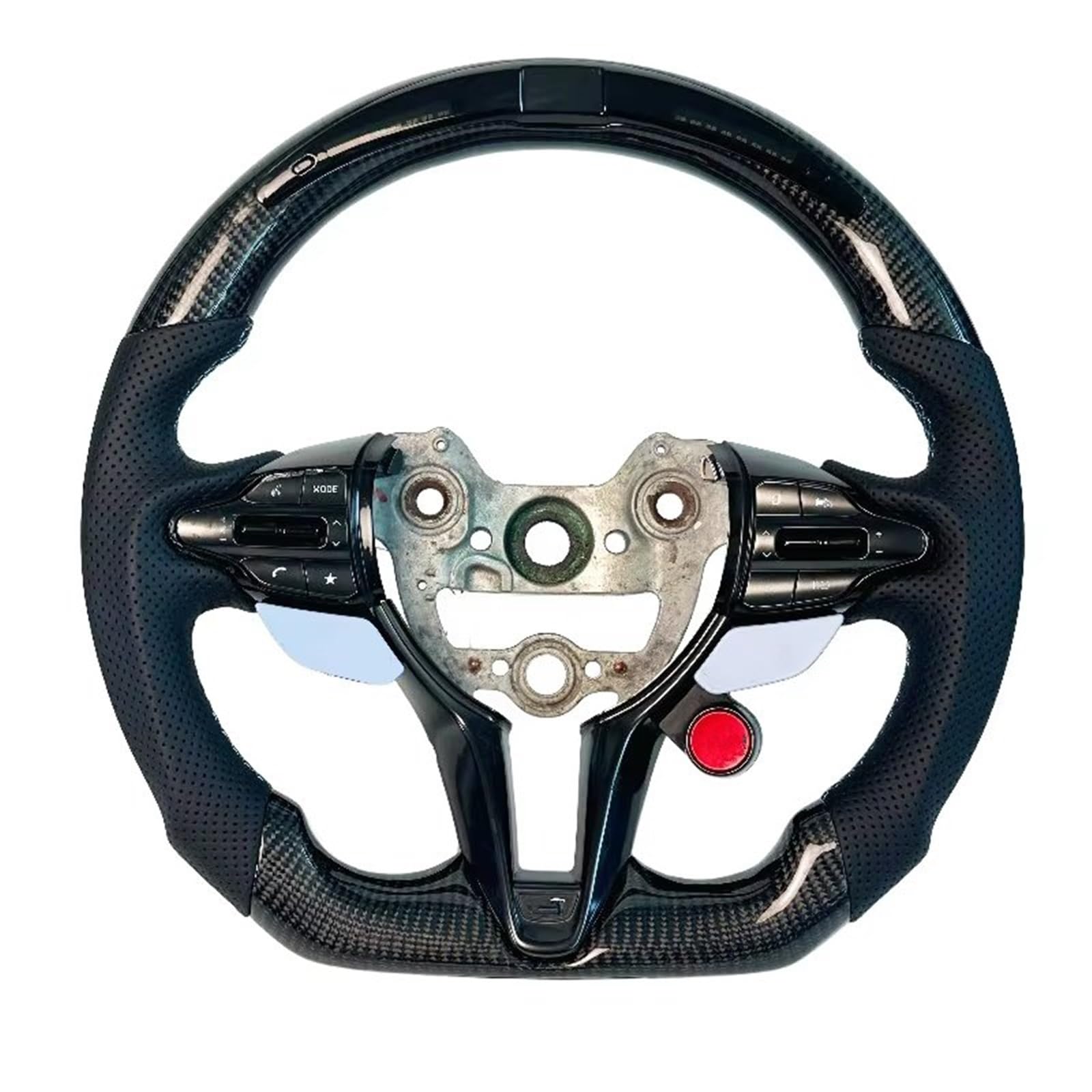 Car Steering Wheels Compatible With Hyundai For I30N For Elantra N For Genesis For Sonata Custom Carbon Fiber Car Steering Wheel Light Display Interior Accessories