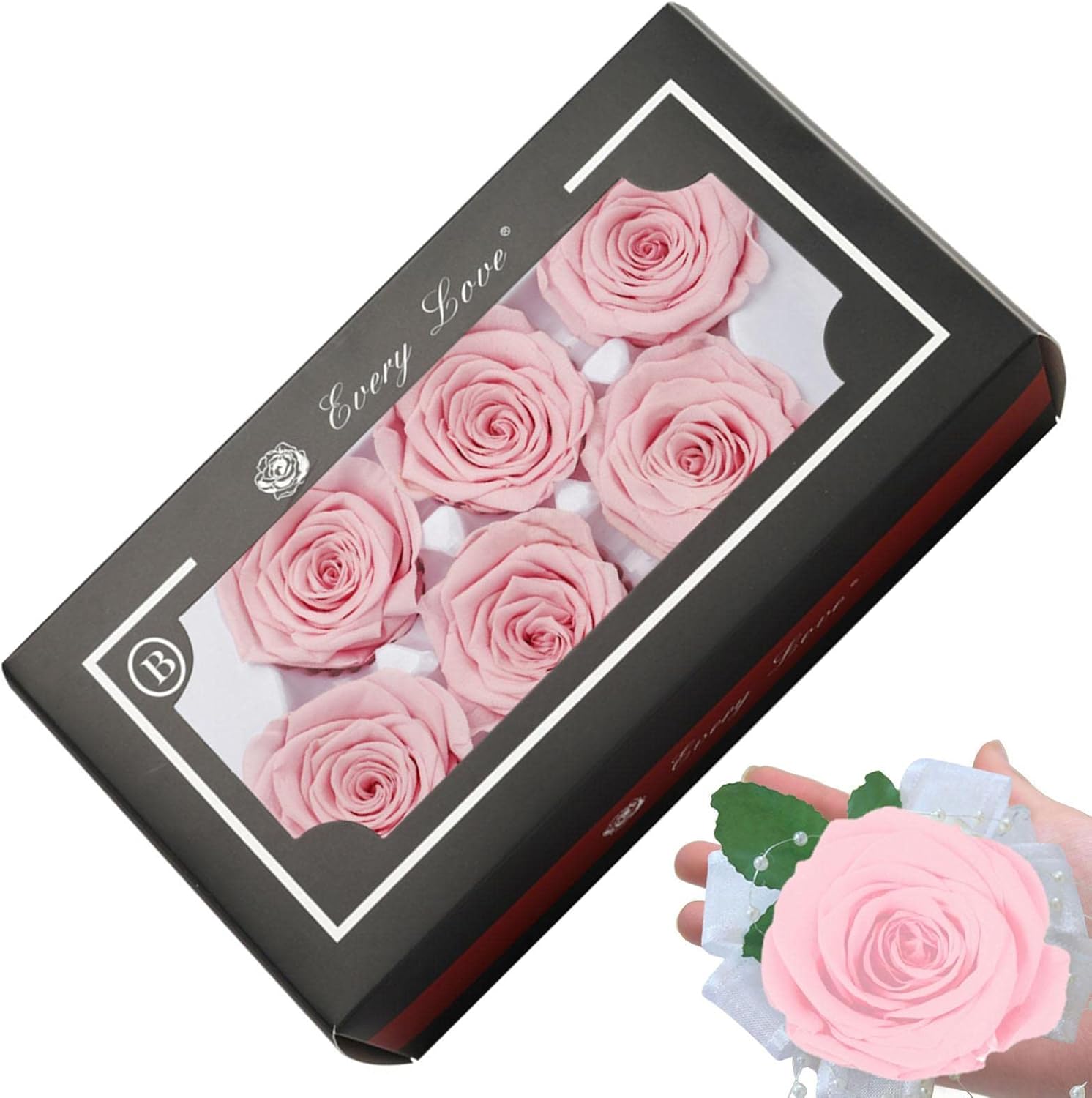 Amazon｜箱の中の永遠のバラ 6 プリザーブド ローズ フォーエバー フラワー フォーエバーフラワーギフトボックス DIY