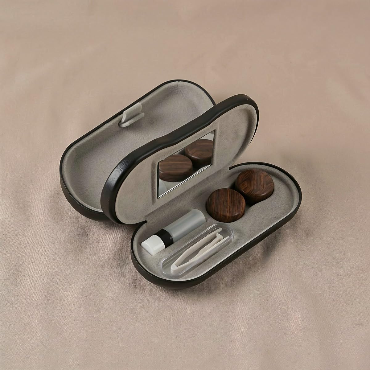 Cabilock 4 Ensembles Étui À Lunettes À Double Usage Étui À Lentilles De Contact Ensemble De Boîte Portable Kit De Voyage Lunettes Élégantes Boîte De Rangement Multifonctionnelle Voyage