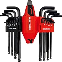 CRAFTSMAN 20-Piece Universal L-to-T Allen Hex Key Wrench Set with Adapter - SAE & Metric (CMHT26028)