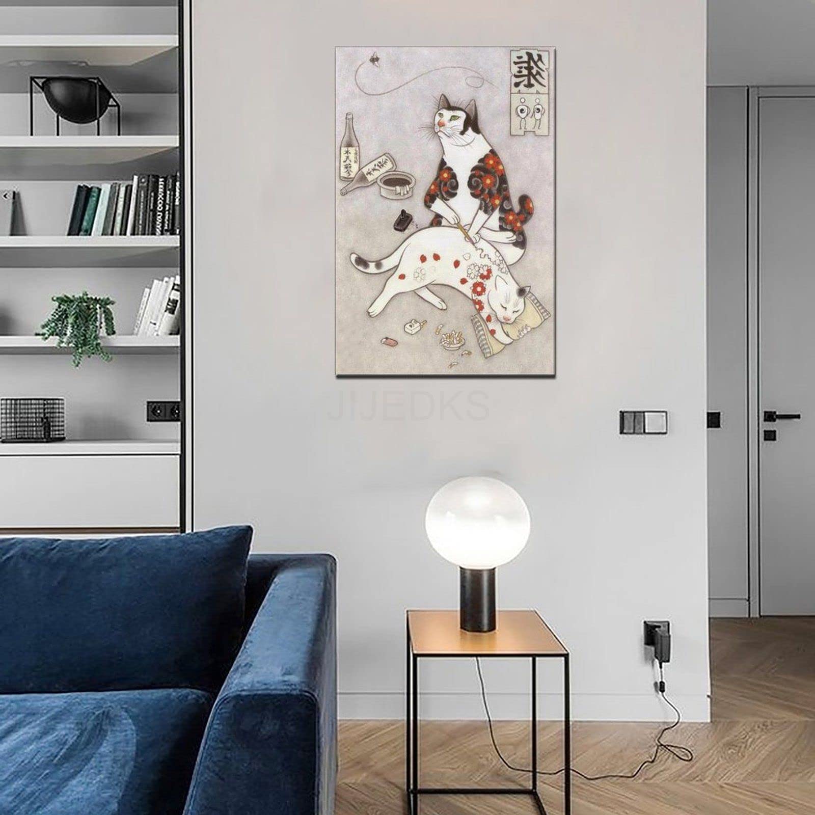 Stampa Su Tela Gatti Natalizi, Decorazione Parete 30x45 Cm, Per Soggiorno O Camera, Stampa Artistica Ad Alta Risoluzione