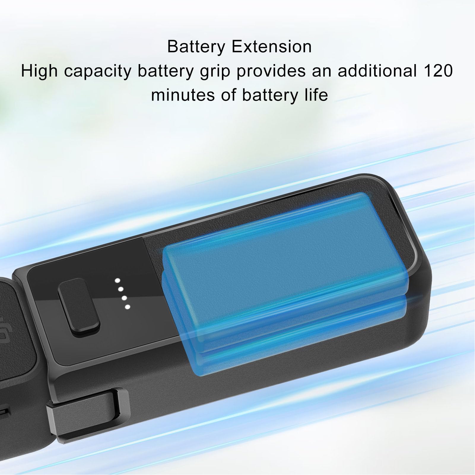 Kompatybilny z Uchwytem Akumulatorowym Pocket 3, Przenośnym Uchwytem Akumulatorowym 2800 MAh do Akcesoriów Pocket 3 Creator Combo, Zarezerwowany Gwint 1/4, Inteligentny
