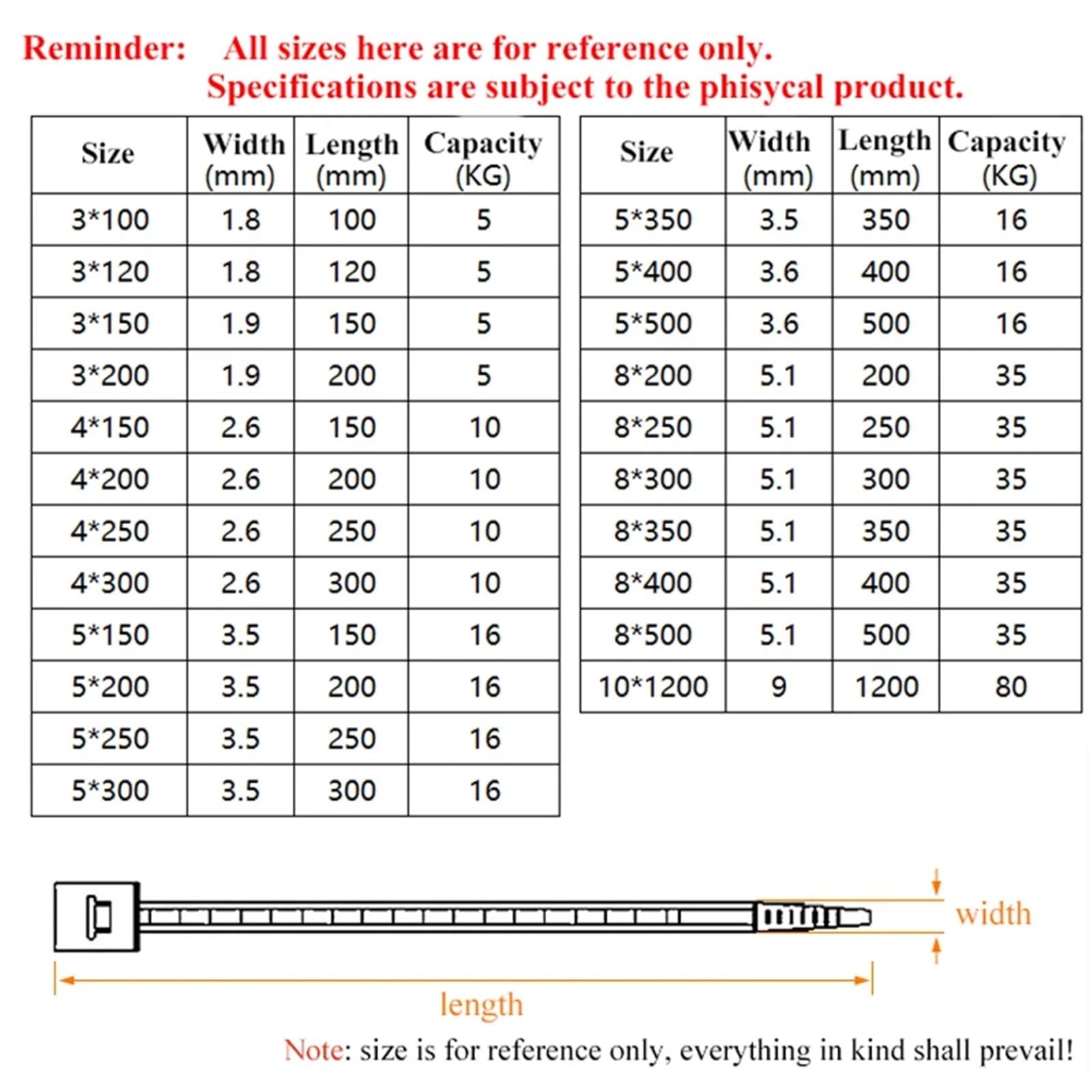 Fascette autobloccanti in nylon Fascetta for cavi da 100 pezzi/borsa in nylon di plastica autobloccante Organizzatore bianco for fissare le fascette for(3.5x400mm(white))