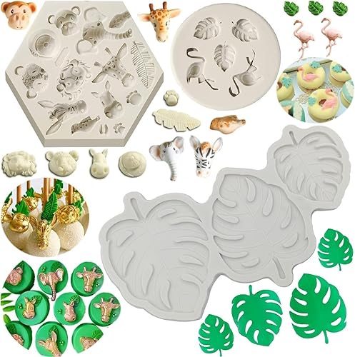 Vista 16 de Molde de rosas Molde de silicona para tartas de chocolate Sugarcraft Decorar Fondant Fimo Herramientas 4 Tamaño Rosa 2 Piezas 2 moldes de rosa